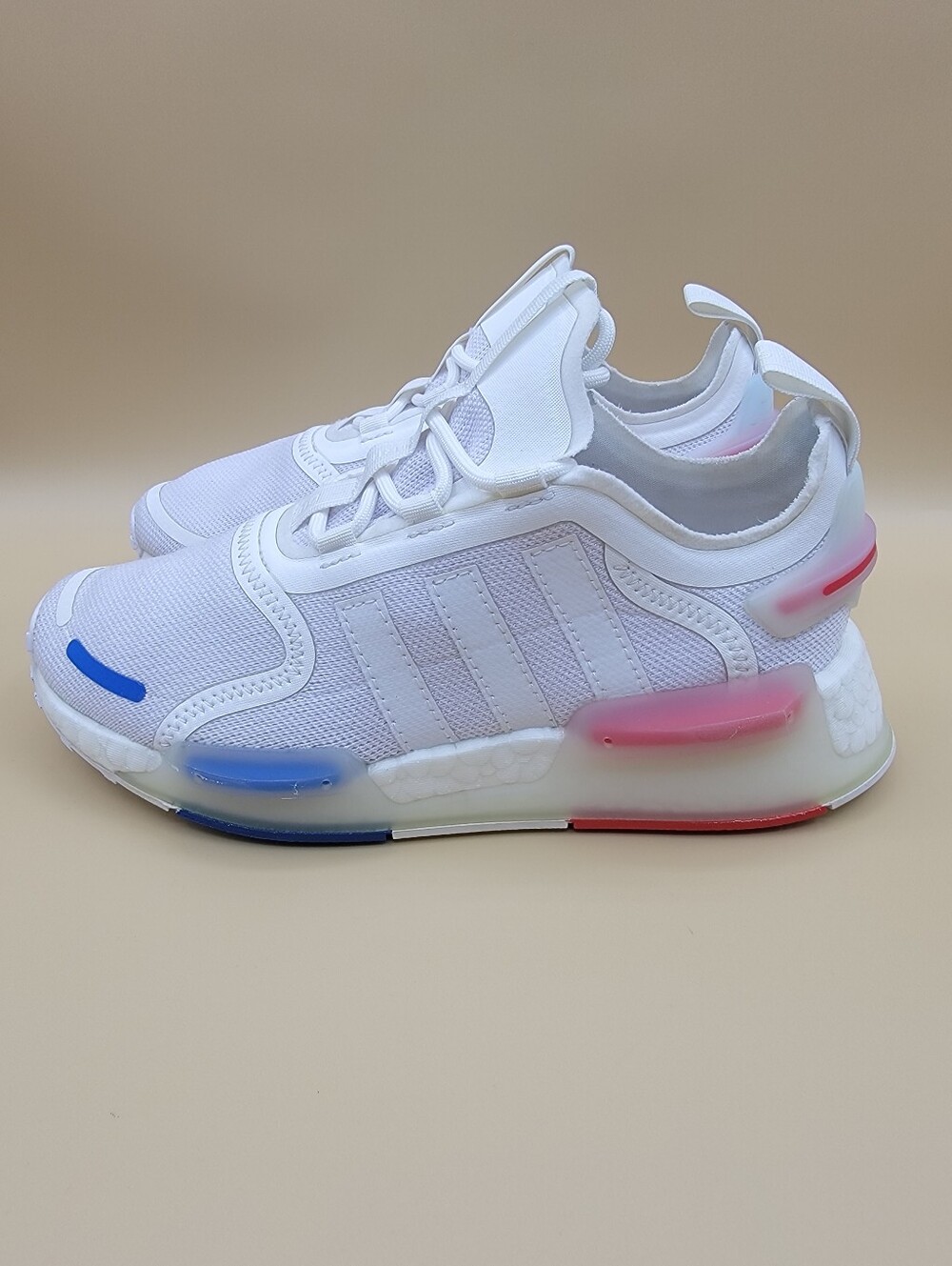 Adidas Originals NMD V3 Youth Kid's Shoes Size 4Y White Red Blue Low-Top Sneaker